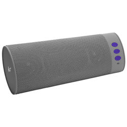 KitSound Boombar Bluetooth Portable Speaker with Built-In Mic, Cancer Research UK Kids & Teens Limited Edition Grey